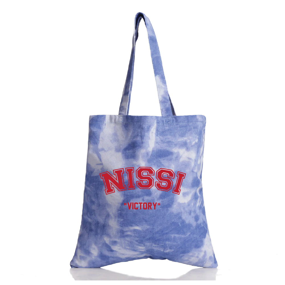 Tie Dye Totes-Words/Blue