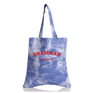 Tie Dye Totes-Words/Blue